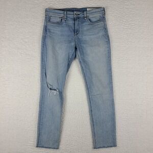 Rag & Bone Jeans Womens 28 Cate Mid Rise Skinny‎ Fray Light Wash Blue
